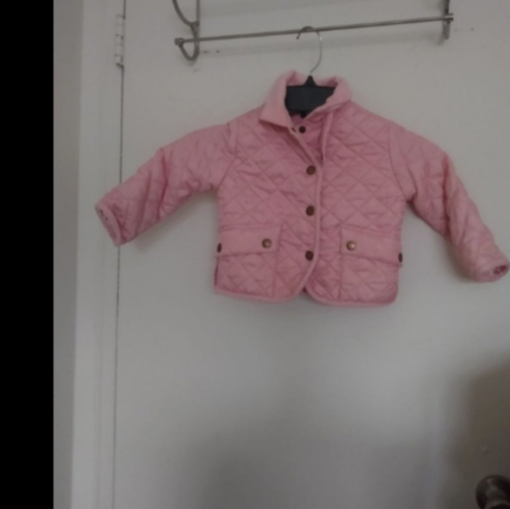 Ralph Lauren Girls Baby 12M Pink Quilted Jacket